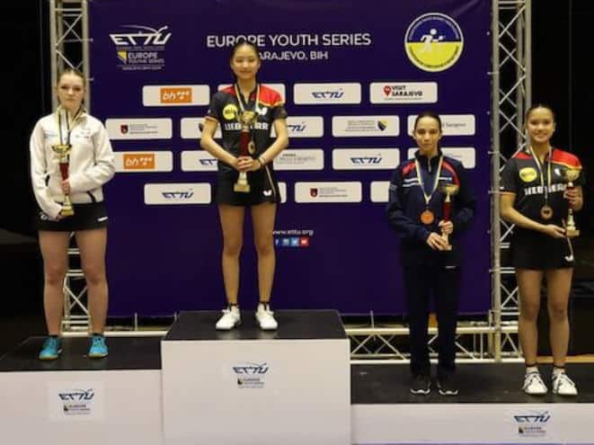 Lisa-Sophie WANG and Robert Alexandru ISTRATE Under 15 champions in Sarajevo