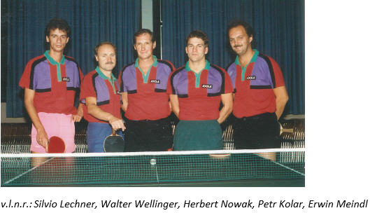 Tischtennis Leonding | Geschichte der Leondinger „A“-Mannschaft