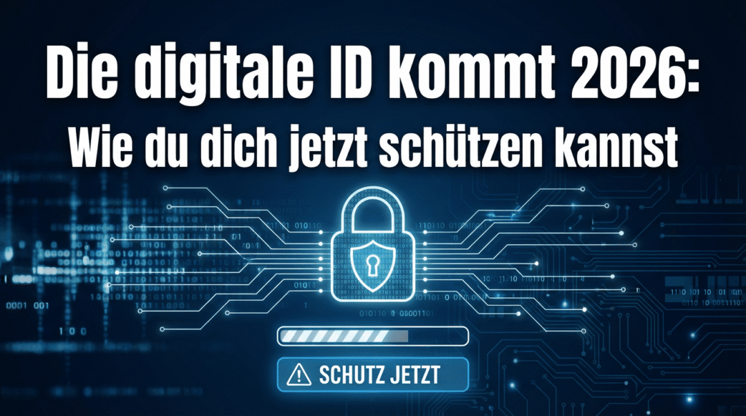 Digitale ID 2026: Cybersecurity, Identitätsschutz, Sicherheit, Schutzmaßnahmen, Warnung, digitale Identität sichern.