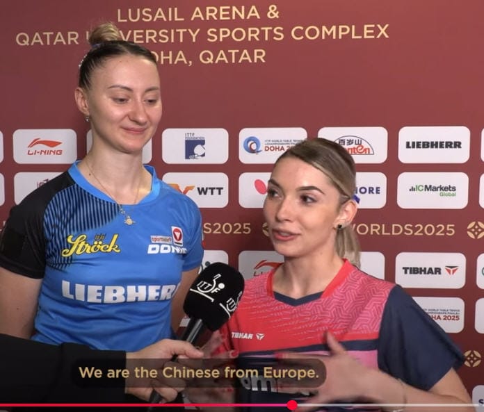 Sofia Polcanova gewinnt im Damendoppel bei der WM in Doha Silber!
