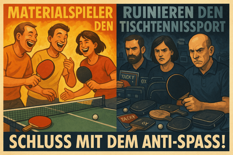 Materialspieler ruinieren den Tischtennissport – Schluss mit dem Anti-Spaß!