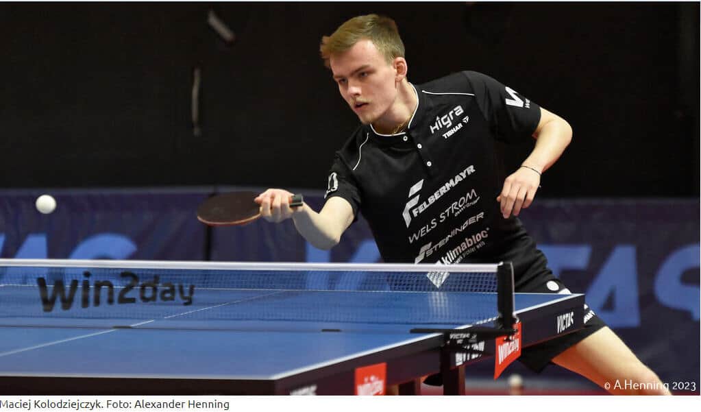 Maciej Kołodziejczyk hievt Wels im Rückspiel mit 3:2‑Erfolg ins Europe-Cup-Halbfinale! Maciej Kolodziejczyk Tischtennisspieler Österreich