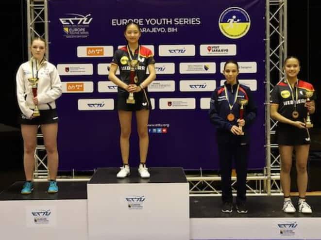 Lisa-Sophie WANG and Robert Alexandru ISTRATE Under-15 champions in Sarajevo