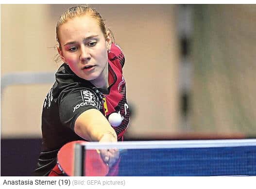 Anastasia Sterner, österreichische Nationalspielerin, besuchte Tischtennis Leonding.