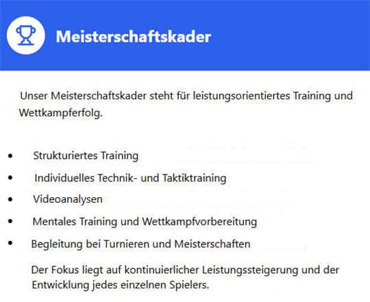 Home Leistungsstarker Meisterschaftskader Dein Weg Zum Erfolg