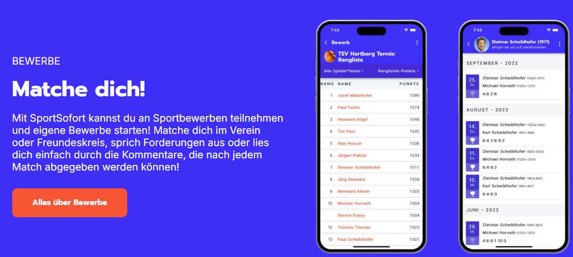 Tischtennistraining Leonding 2025 – Mit dem SportSofort-Bewerb durchstarten Sportsofort