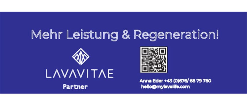Bandensponsor Firma LAVAVITAE – Partner Anna Eder/Linz