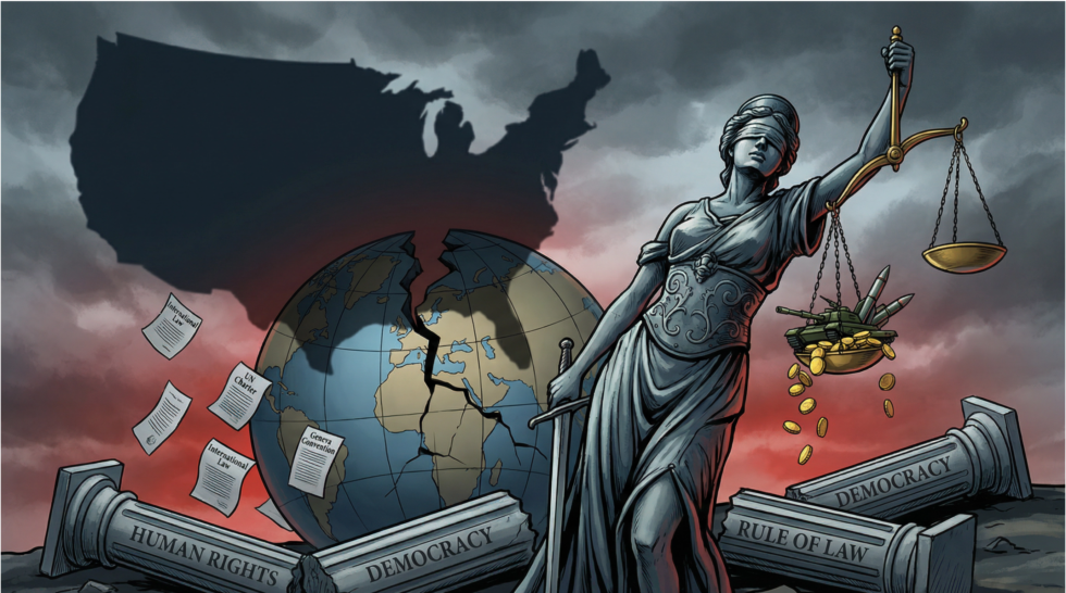 Der lange Schatten der Macht: Wie die Vereinigten Staaten das Völkerrecht untergraben – und warum der „Wertewesten“ seine Glaubwürdigkeit verliert