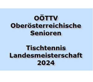 Helmut Folger gewinnt dritten Platz bei OÖ Senioren Tischtennis Meisterschaft 2023/2024.