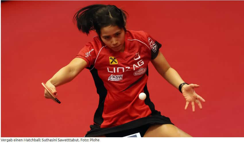 Die Meister-Ladys verlieren das Hinspiel im Halbfinale der Champions League mit 0:3. Froschberg Linz Tischtennisspieler Österreich