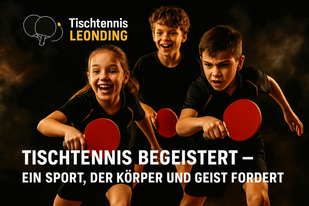 Kinder spielen Tischtennis in Leonding – Sport begeistert Körper und Geist.