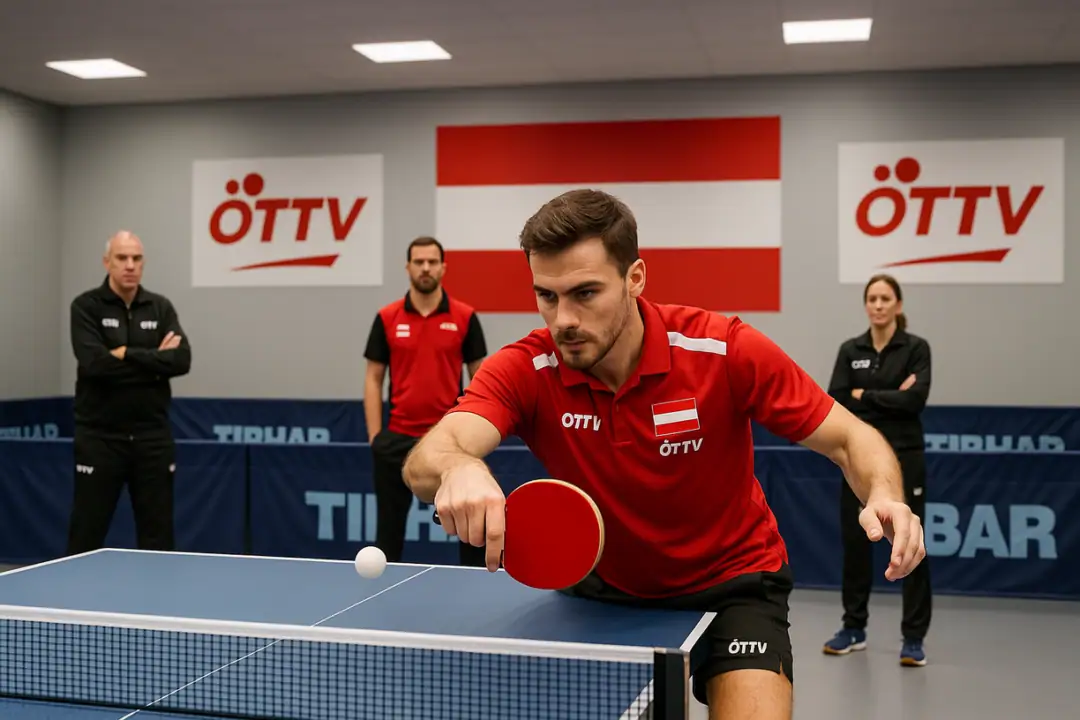 Intensives Tischtennistraining mit österreichischer Mannschaft im ÖTTV-Ambiente.