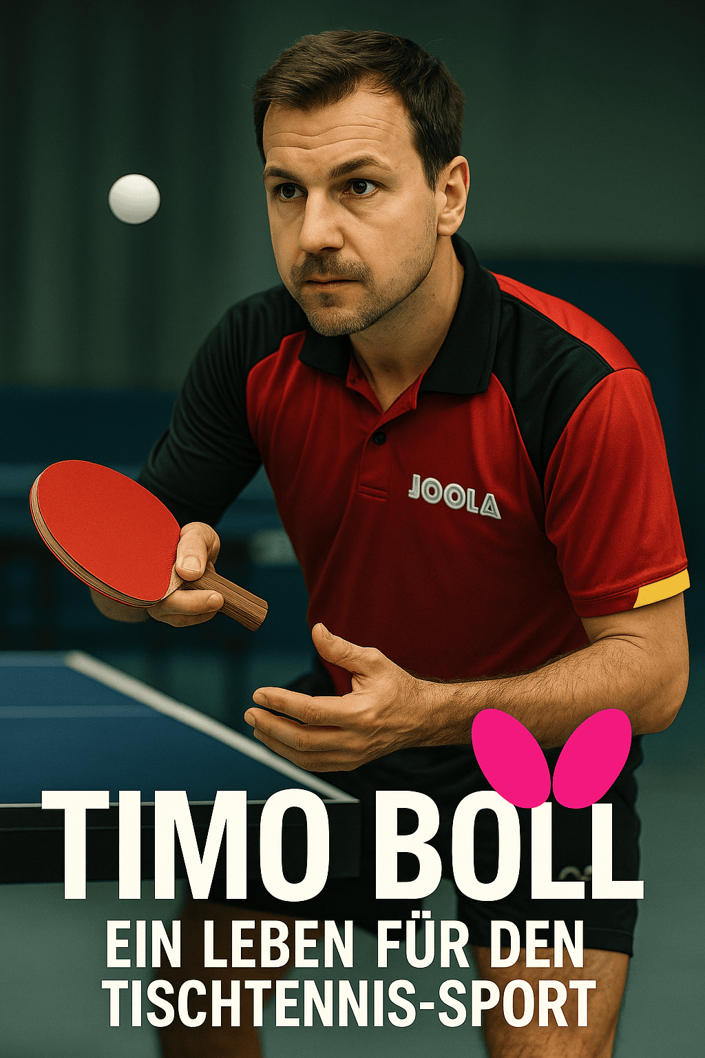 Timo Boll zeigt beeindruckende Konzentration beim Tischtennis, bereit für den nächsten Schlag.