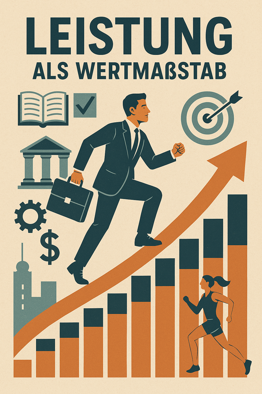 Leistung als Erfolgsmaßstab: Fortschritt, Wachstum, Wirtschaft, Ziele, Wissensstreben, Finanzielle Stabilität.