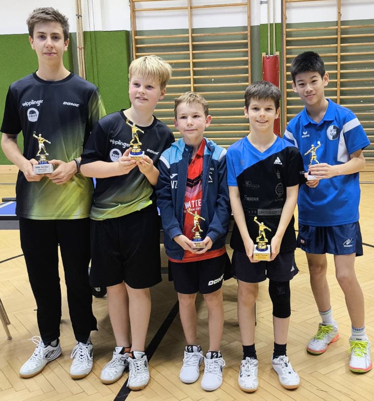 Oberösterreichs Tischtennis-Talente: mit Top-Platzierungen.